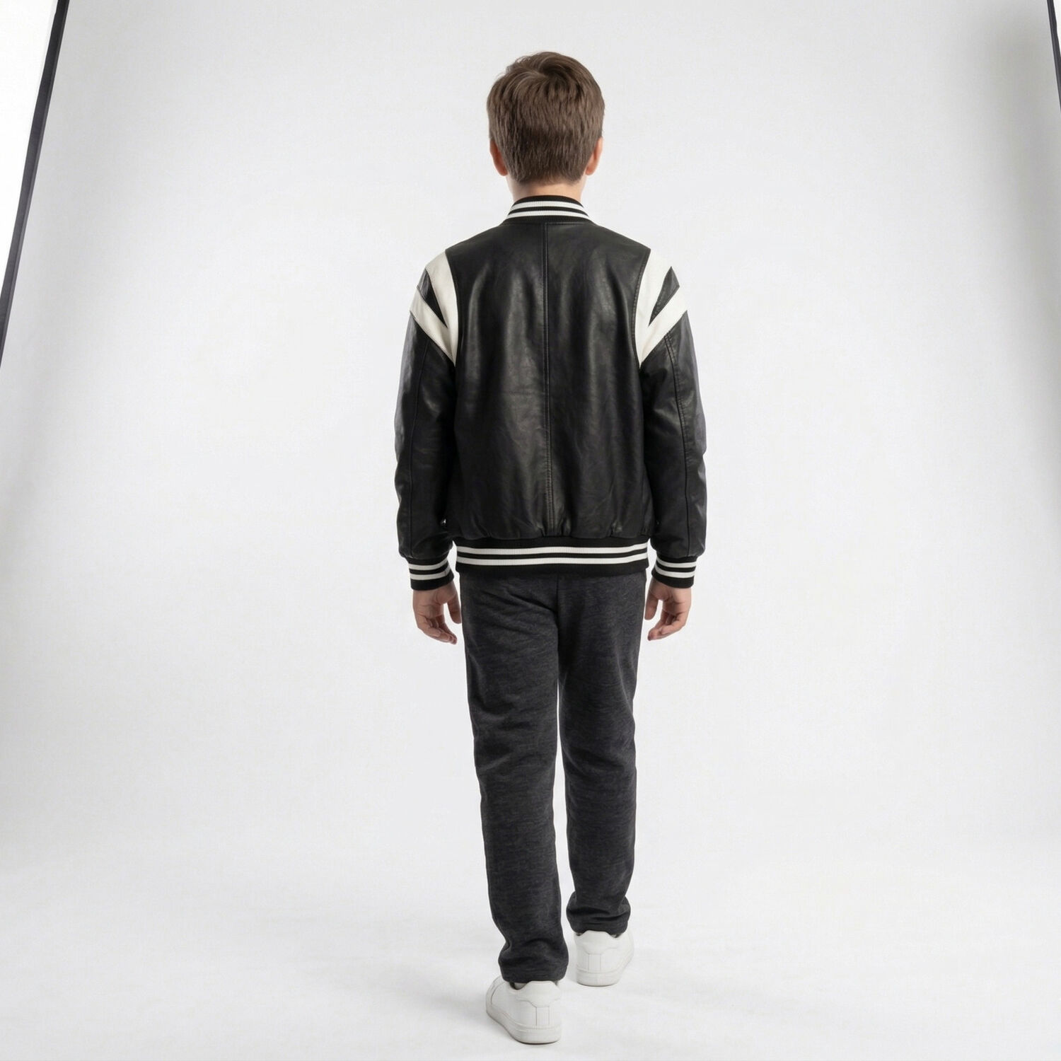 Chaqueta Universitaria Ecocuero Para Ni&ntilde;os image number 3.0