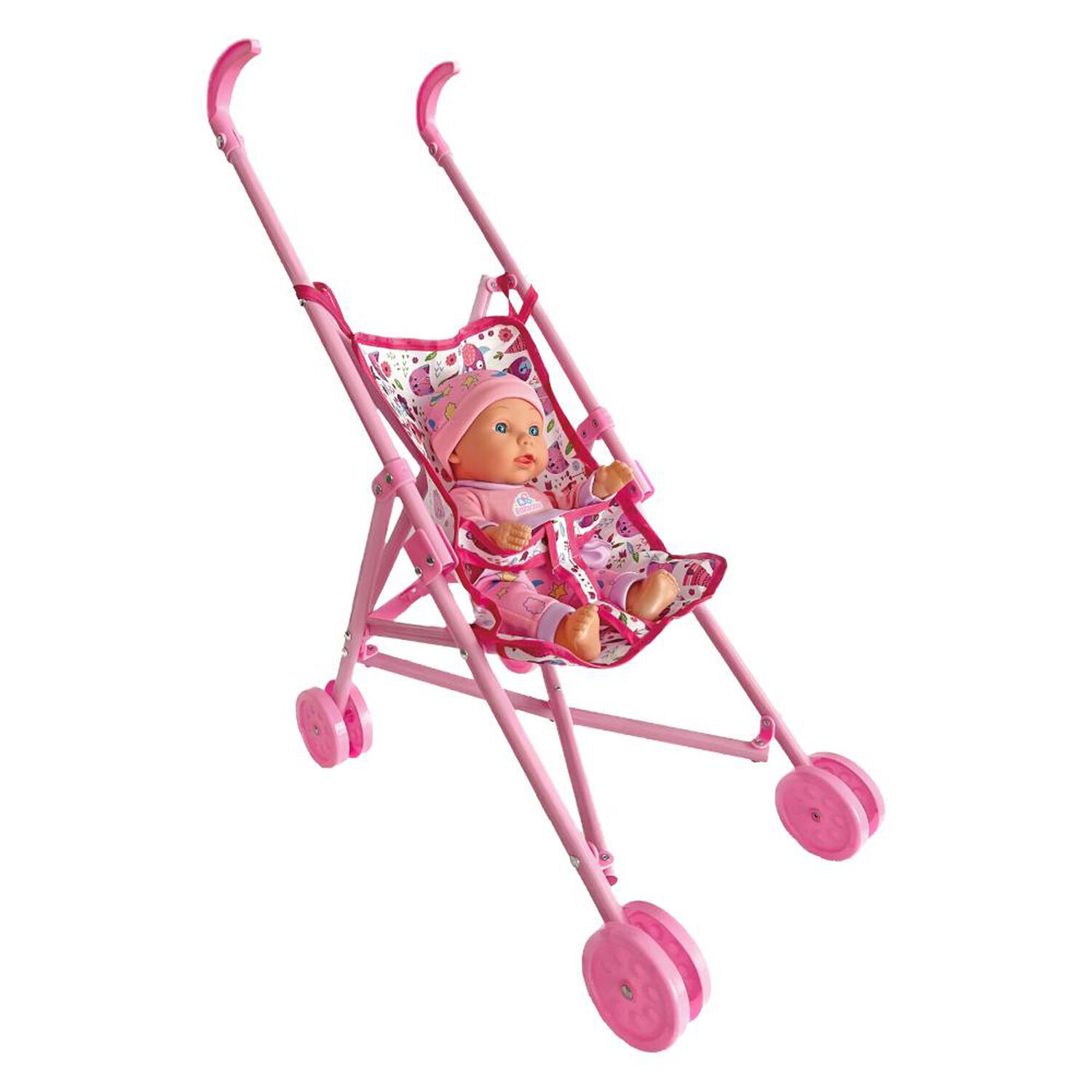 Mu&ntilde;eca Babydoll Bostecitos Abc Con Coche image number 0.0