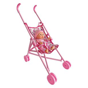 Mu&ntilde;eca Babydoll Bostecitos Abc Con Coche