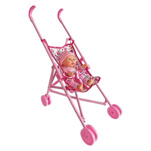 Muñeca Babydoll Bostecitos Abc Con Coche Muñeca Babydoll Bostecitos Abc Con Coche