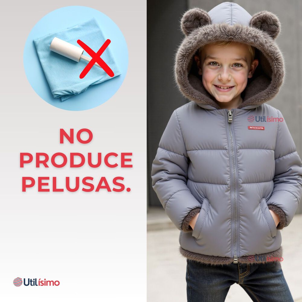 Parka Con Capucha Manga Larga Unicolor Ni&ntilde;o Y Ni&ntilde;a Jump Kids Grey image number 7.0