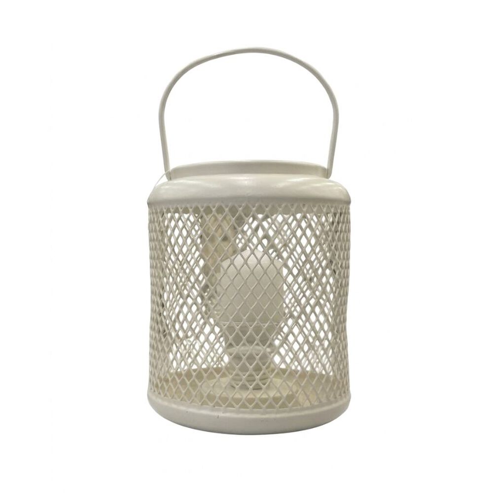 Farol Metal Rejilla Decorativo Blanco image number 0.0