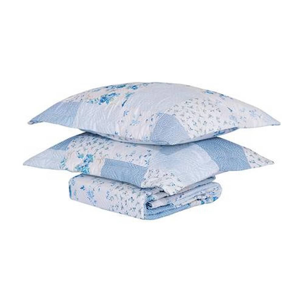 Quilt Andes Estampado Patchwork Celeste 1.5 Plazas image number 2.0