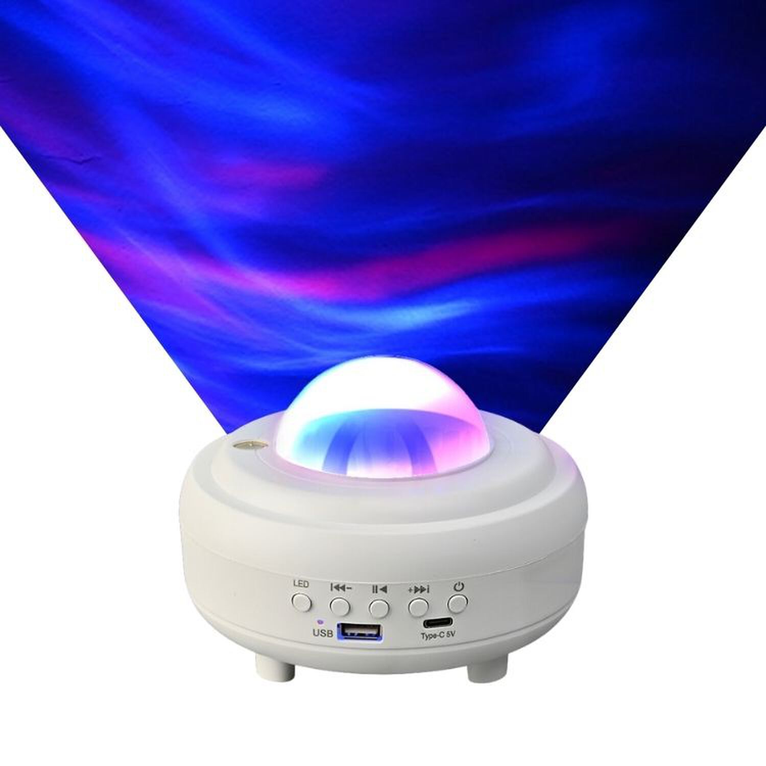 L&aacute;mpara Proyecci&oacute;n Cielo Estrellado Ondas De Agua Bluetooth image number 0.0