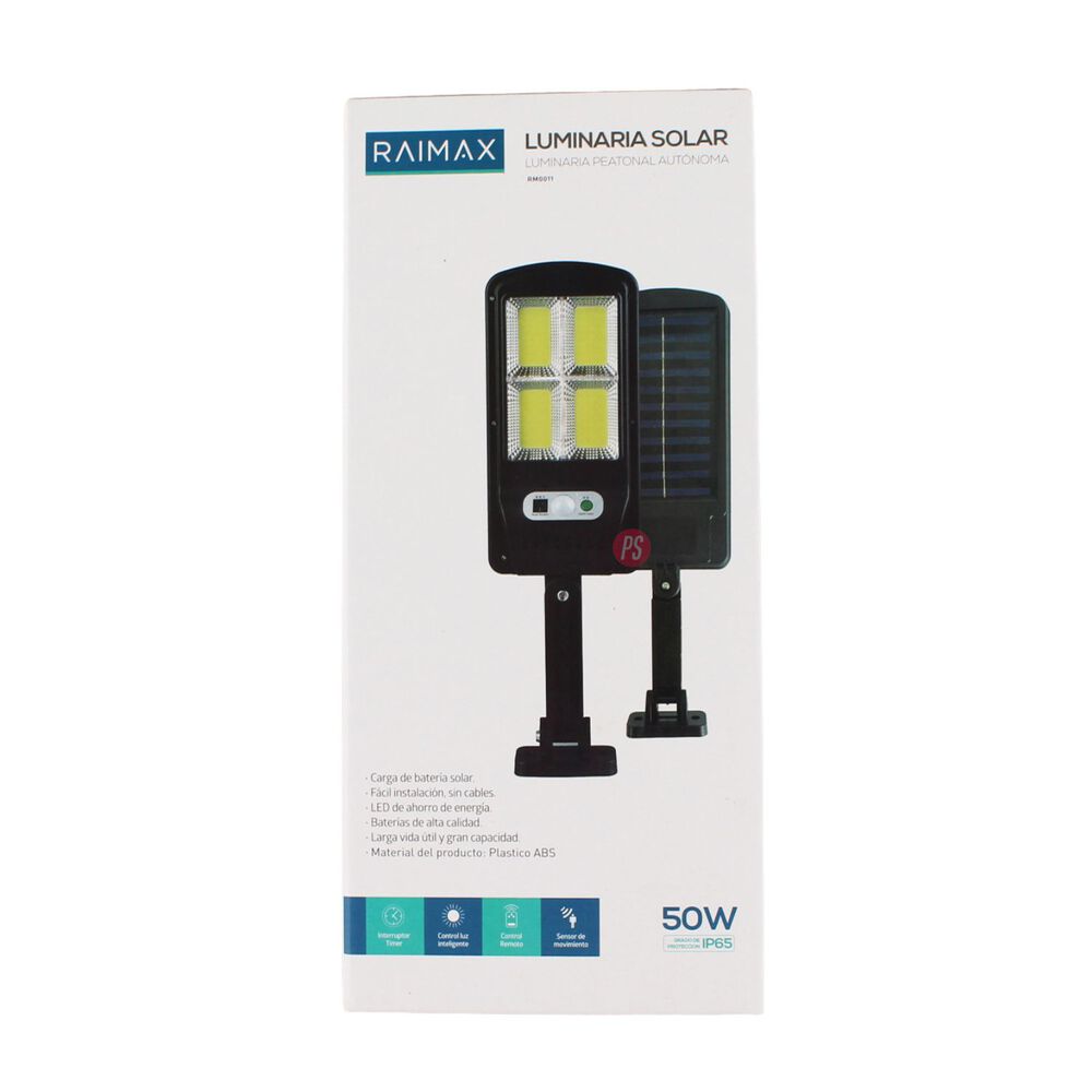 Foco Solar Raimax 50w Led Ip65 Sensor Y Control - Ps image number 3.0