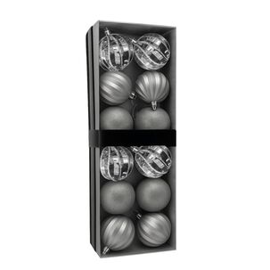 12 Bambalinas Esferas Navideñas Plateado Decoracion Navidad 12 Bambalinas Esferas Navideñas Plateado Decoracion Navidad