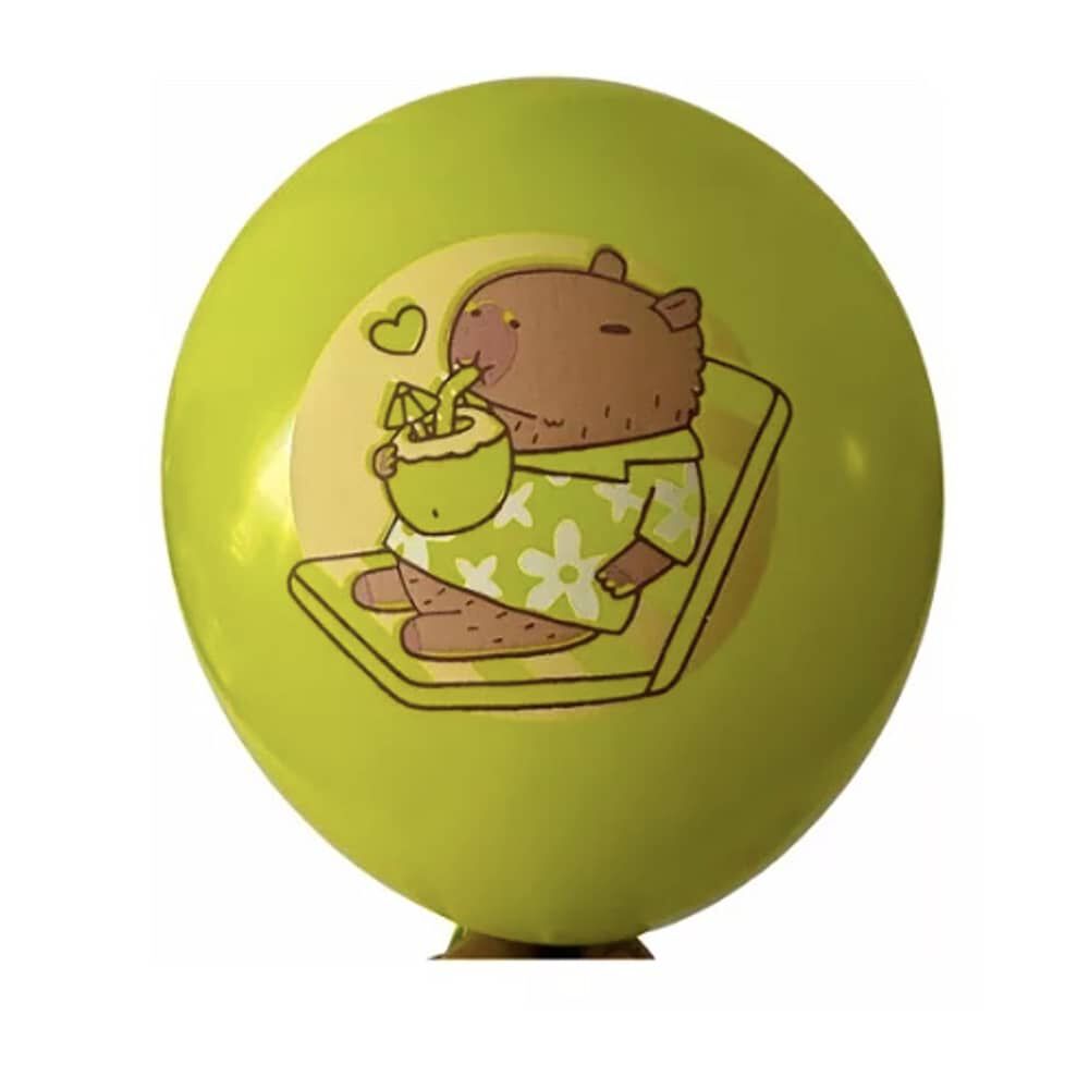 Pack 12 Globos Cumplea&ntilde;os Dise&ntilde;o Capibara image number 2.0