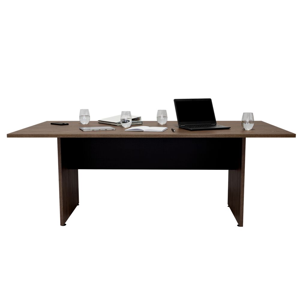 Mesa De Reunion 75x200x100 Cm Fm-054n - Negro Y Cafe Oscuro image number 2.0