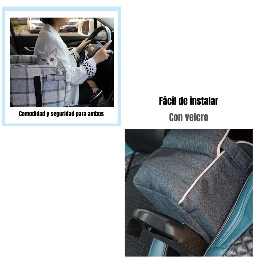 Bolso De Asiento Mascotas Portatil Transportador 2 En 1 Azul image number 6.0