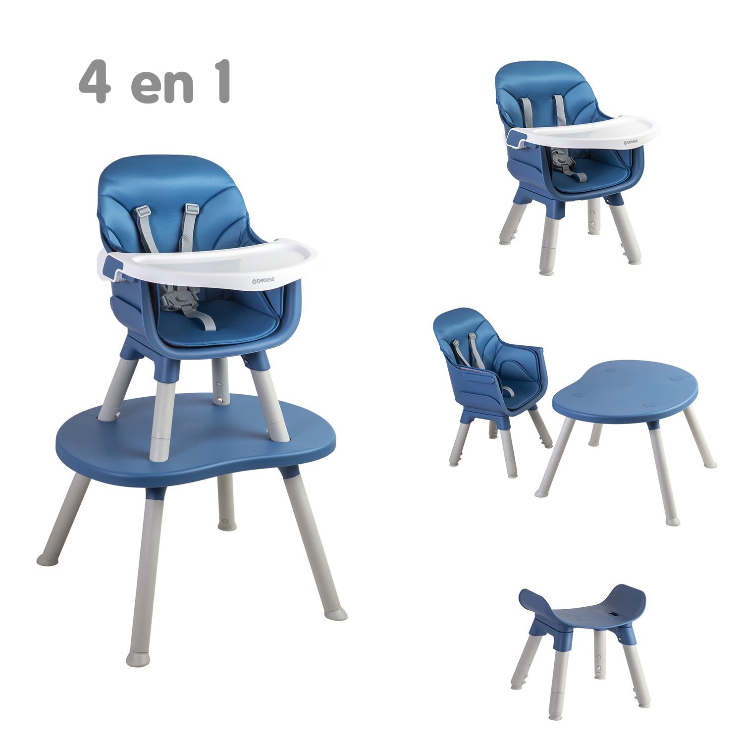 Silla De Comer Baby Desk 3&1 Azul image number 6.0