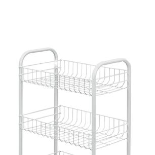 Organizador Cocina Metal Blanco Ruedas 61 X 27 Cm