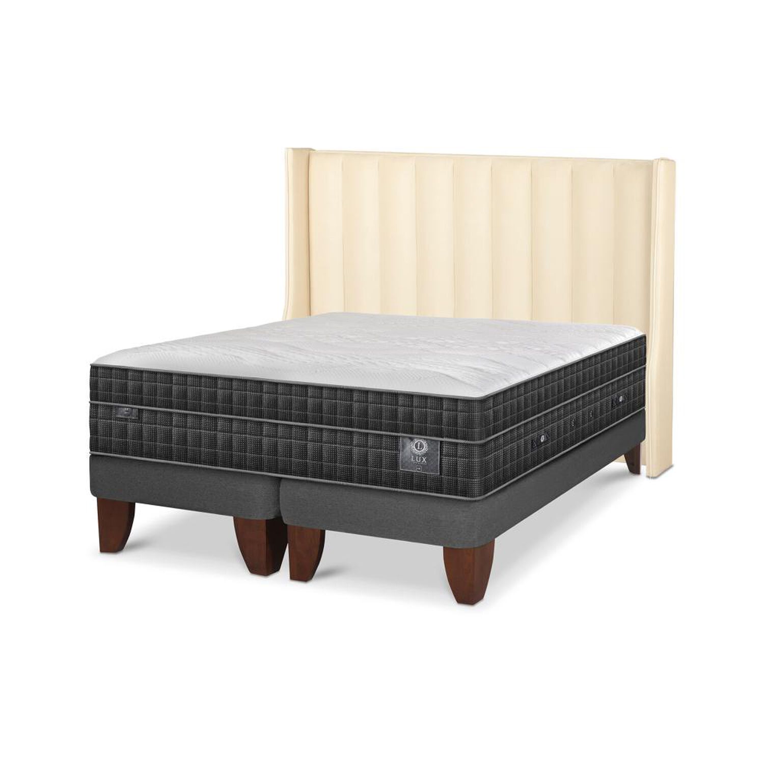 Cama Europea Cic Lux / King / Base Dividida + Respaldo image number 5.0