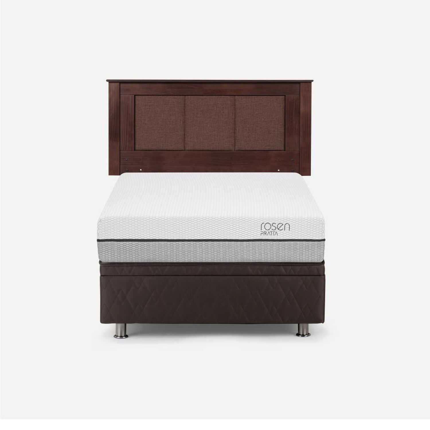 Cama Ba&uacute;l Rosen Pratta / 1.5 Plazas / Base Normal + Respaldo Rachel image number 0.0
