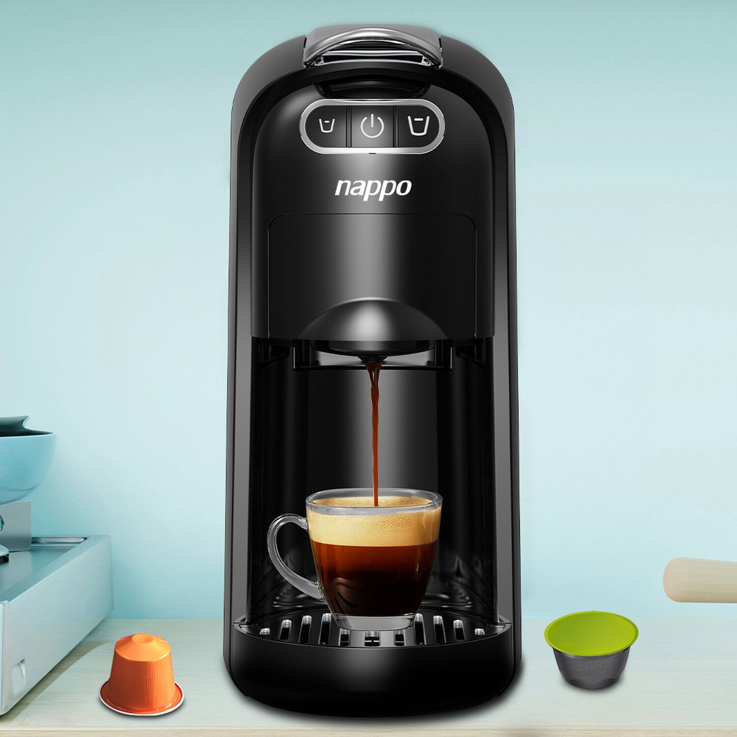 Cafetera 3 En 1 Nappo 1400w Compatible Dolce Gusto Nespresso image number 6.0