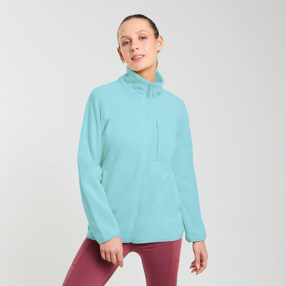 Polerón Deportivo Cuello Alto Mujer Wetland image number 0.0