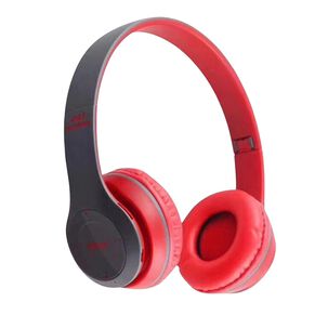 Audífonos Bluetooth Recargable Con Micrófono Fm/tf Rojo
