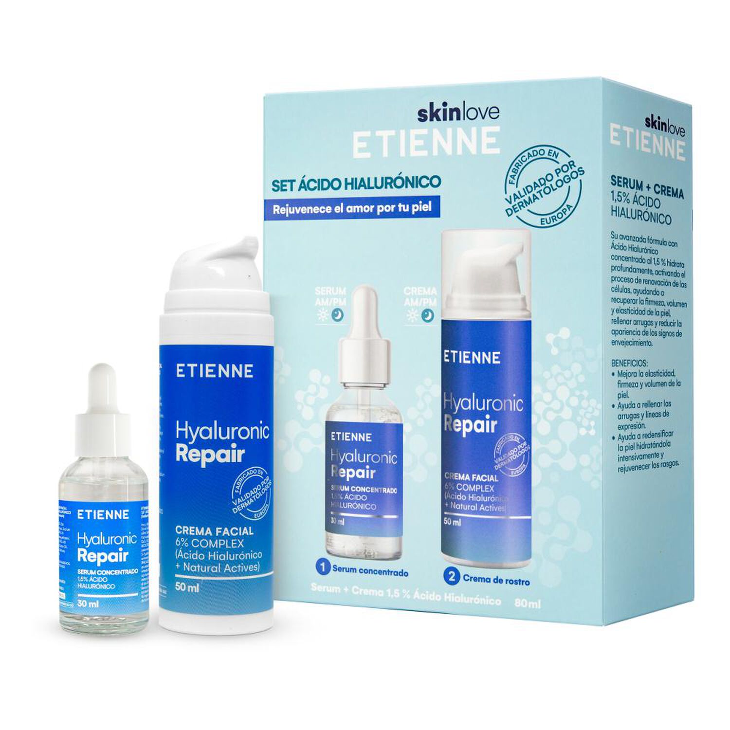 Set De Tratamiento Etienne Skinset Acido Hyaluronico Serum + Crema image number 1.0