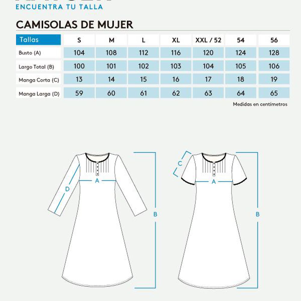 Camisón Manga Corta Algodón Kayser 71.1071-mar image number 4.0
