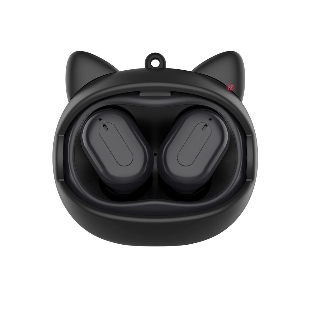 Audífonos Bluetooth Con Caras Seleccionables Gato Negro - Ps image number 4.0