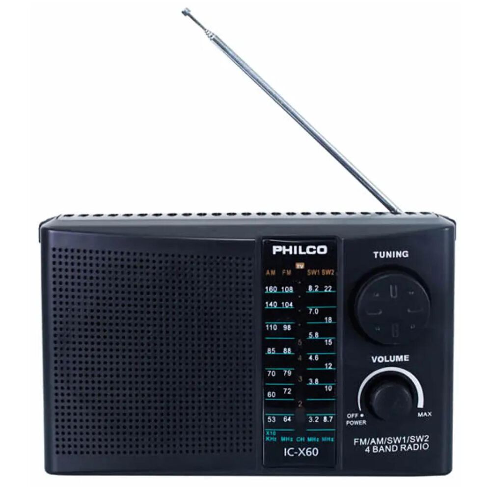Radio Portatil Am Fm Sw1 4 Bandas Negro Cx60 image number 0.0