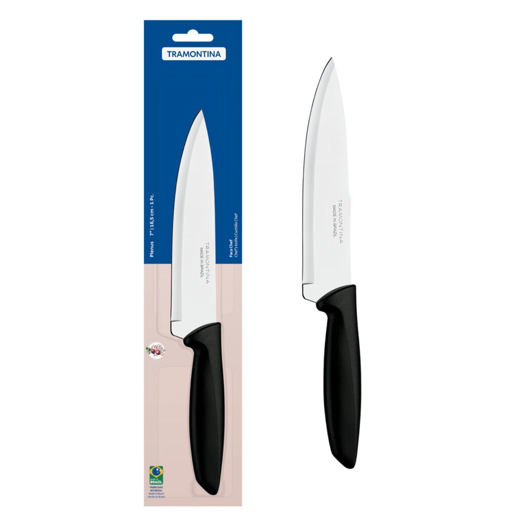 Cuchillo Chef 7 Pulgadas Acero Inoxidable Marca Tramontina image number 0.0