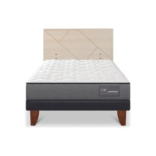 Cama Europea Cic Anatomic / 1.5 Plazas / Base Normal + Respaldo