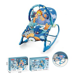 Silla Nido Mecedora Con Vibraci&oacute;n Y Melod&iacute;a Azul Lubabycas