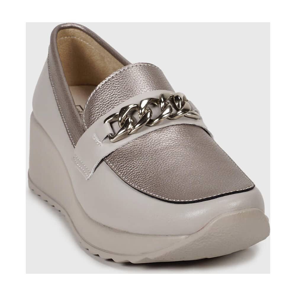 Mocas&iacute;n Cuero Venisia Bronce image number 2.0