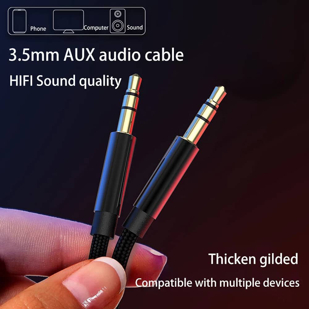 Cable De Audio Premium 1x1 Acordonado Con Textil 1.8m Hifi image number 4.0