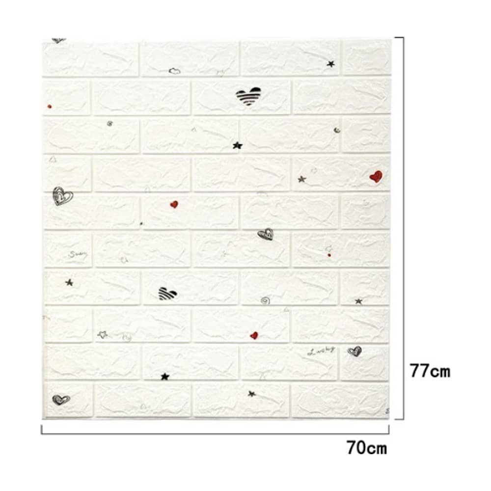 Pack 10 Lamina Papel Mural Autoadhesivo 3d Blanco image number 1.0