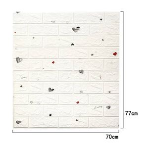 Pack 10 Lamina Papel Mural Autoadhesivo 3d Blanco