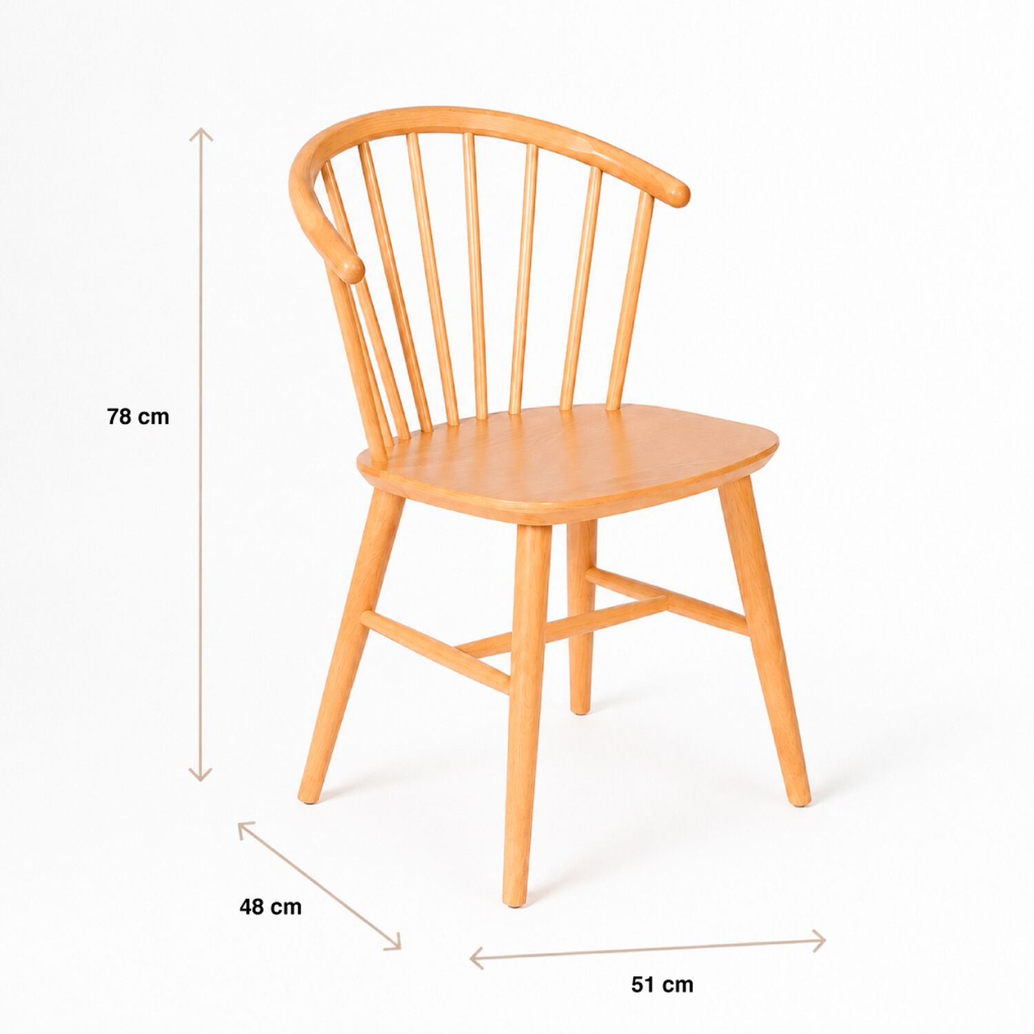 Silla Lykke De Madera - Natural image number 3.0