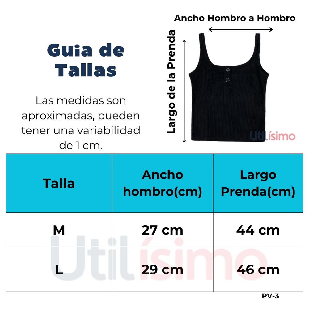 Pack 3 Poleras Mujer Sin Mangas Con Botones Algodón Colores Surtidos image number 3.0