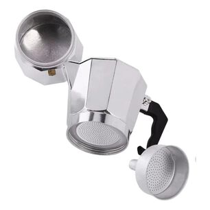 Moledor El&eacute;ctrico De Caf&eacute; + Cafetera Italiana Greca 9 Tazas Color Gris