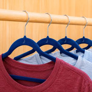Colgadores De Ropa Pack 50 Azul Antideslizante Nautica Home