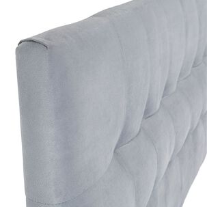 Respaldo Alicante Con Patas Felpa King Gris
