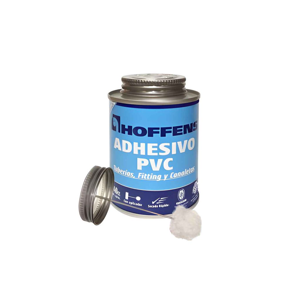 Adhesivo Pvc Secado Rápido Lata 240ml Con Aplicador - Hoffens image number 0.0