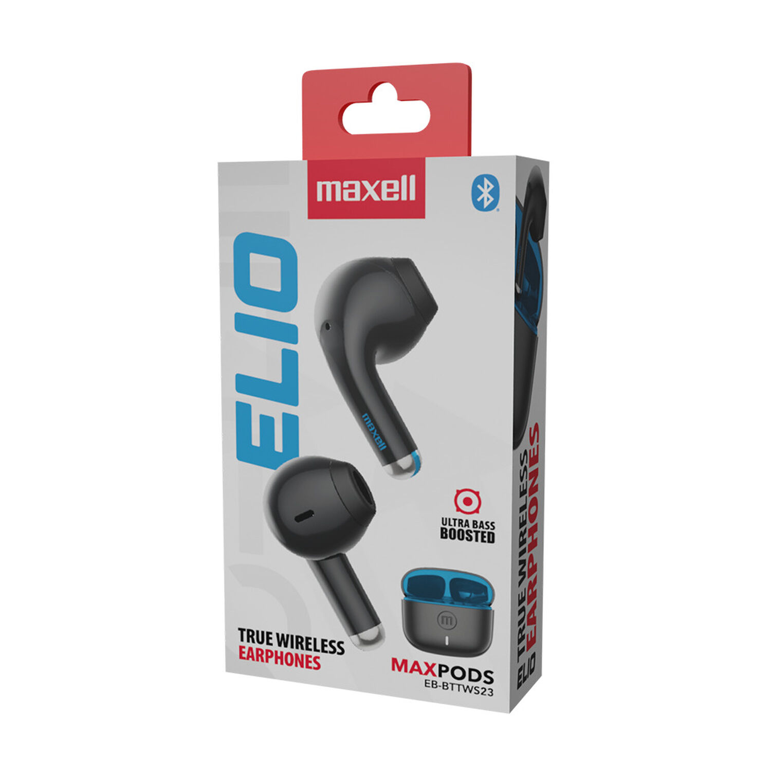 Aud&iacute;fonos Bluetooth Inal&aacute;mbricos Maxell Elio 12 Horas Negro/azul image number 2.0