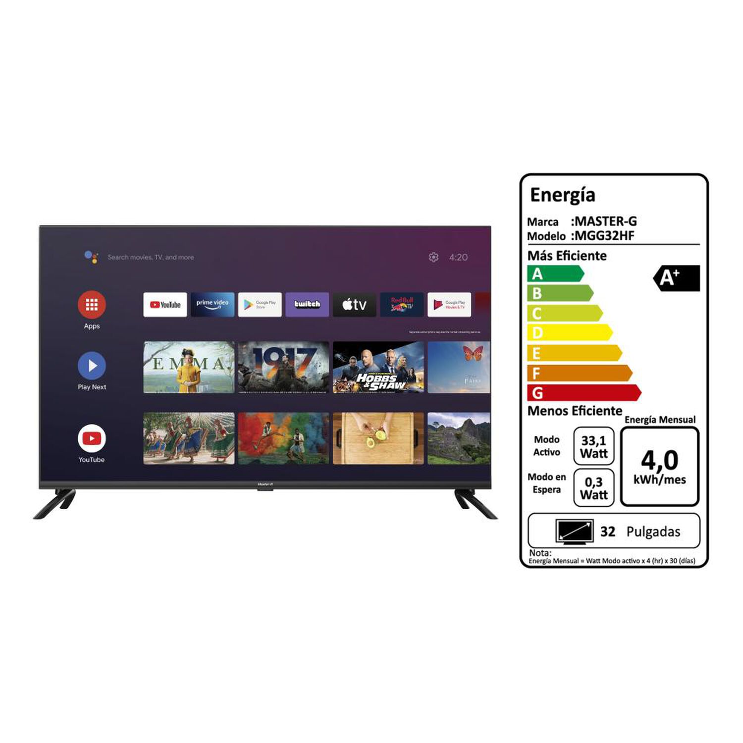 Led 32" Master-G MGG32HFK / HD / Smart TV image number 6.0