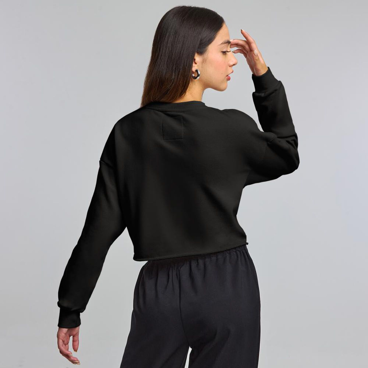 Poler&oacute;n Crop Cuello Redondo Mujer Freedom image number 1.0