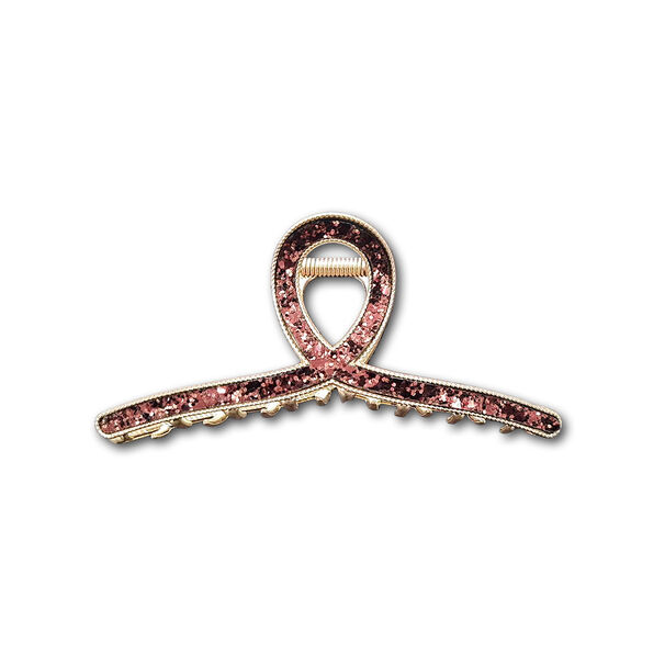 Traba Brillos Garra Tibur&oacute;n De Cabello Infinity Marron Oscuro
