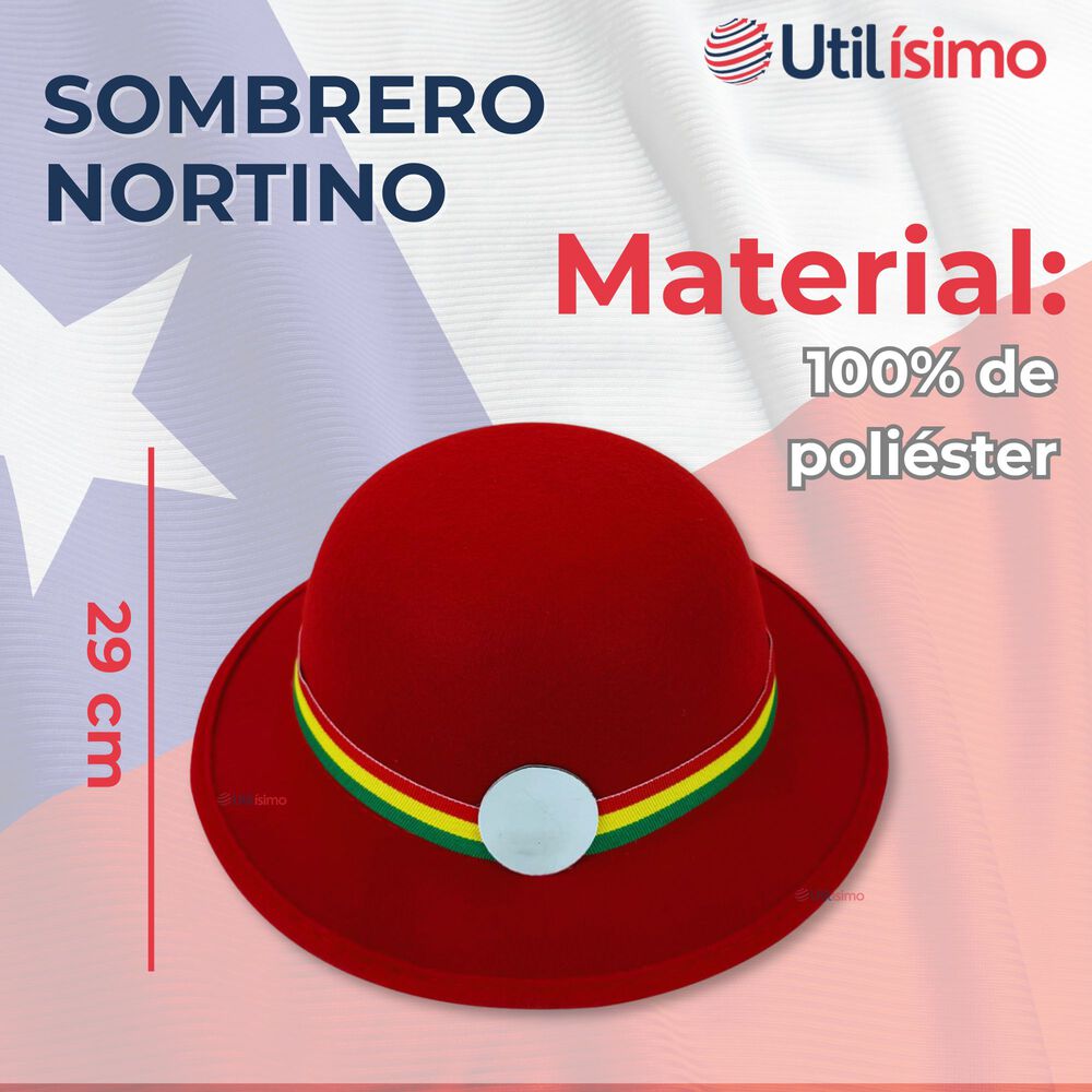 Pack 3 Traje Nortino Con Polera Fiestas Patrias Baile Nortino Rojo image number 5.0