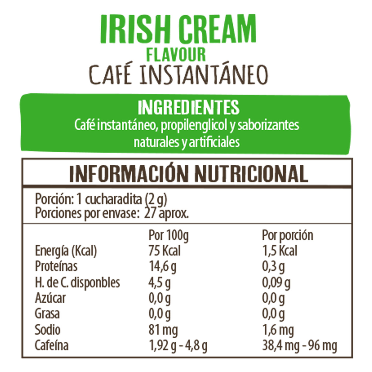 Caf&eacute; Beanies Liofilizado Irish Cream image number 3.0