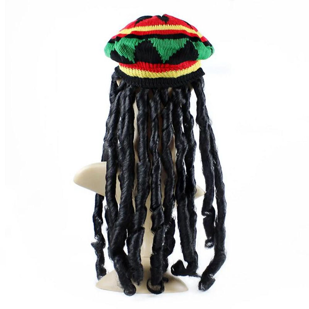 Gorro Reggae Bob Marley Con Peluca Cotillon Disfraz image number 1.0