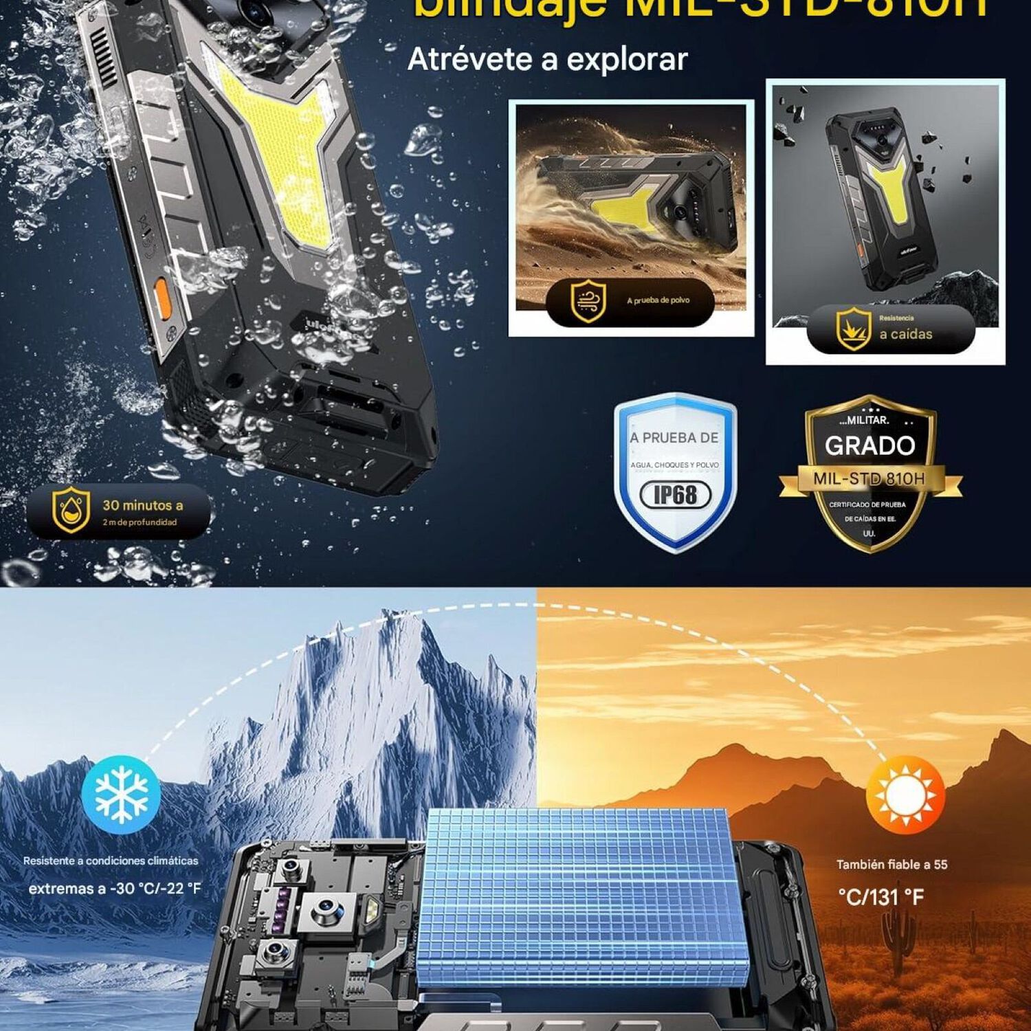 Ulefone Armor 34 Pro Proyector Dlp 25500mah 5g Luz 1100lm image number 7.0