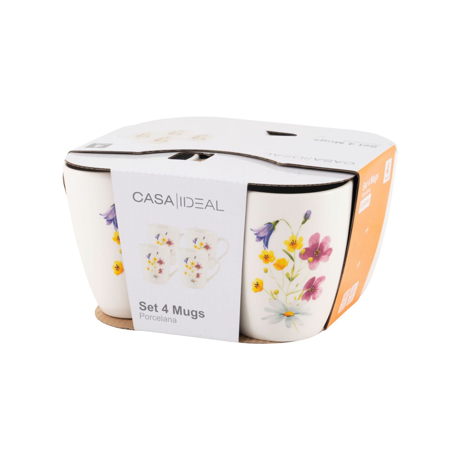 Set De Mug Casaideal Flor / 4 Piezas image number 4.0