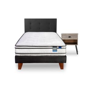 Cama Europea Flex Innova / 1.5 Plazas / Base Normal + Set De Maderas