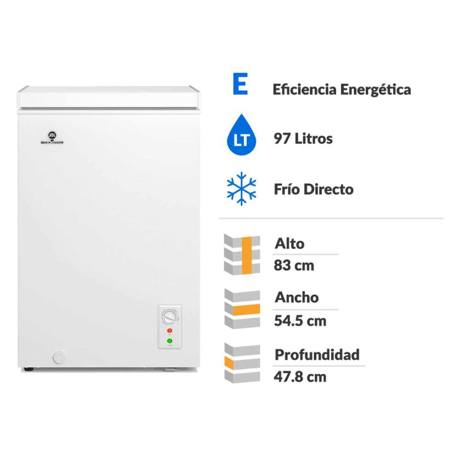 Freezer Horizontal Mademsa H100 / Fr&iacute;o Directo / 97 Litros / E image number 1.0