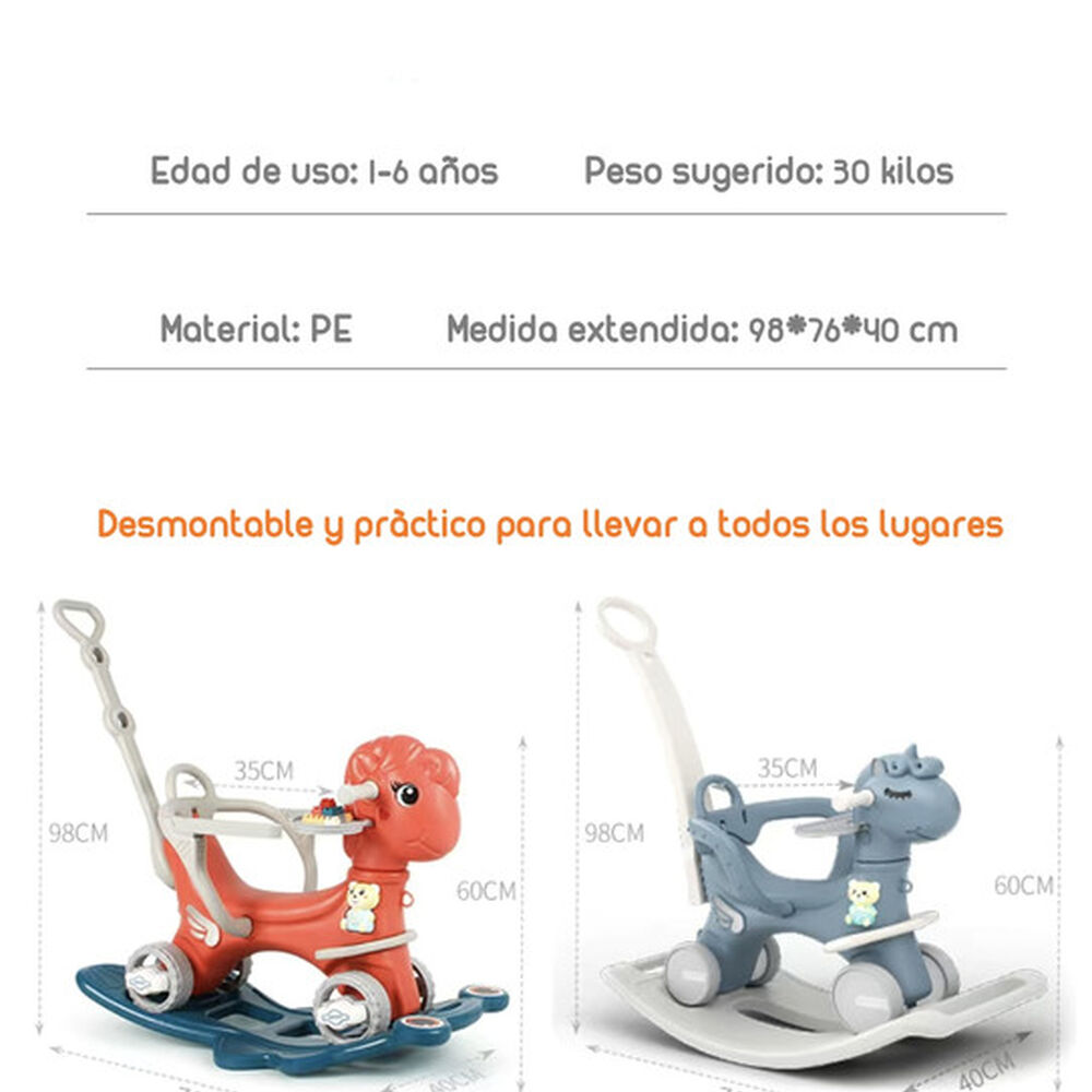 Correpasillo Andador Balance 3 En 1 Con Accesorios Rosado image number 7.0