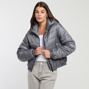 Parka Corta Regular Cuelo Alto Con Capucha Mujer Rolly Go